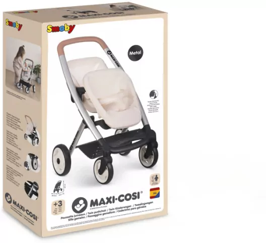 MC&Q Spacerówka dla bliźniąt beżowa - tantis.pl
