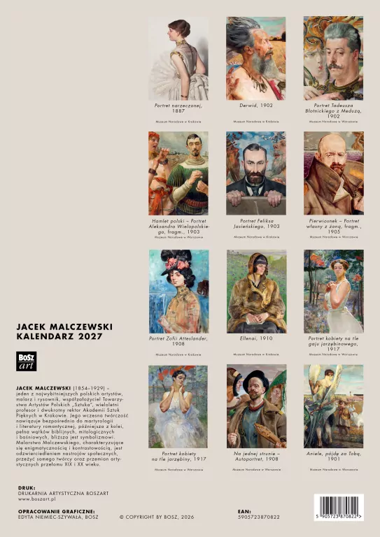 Kalendarz 2027 Jacek Malczewski A3 - tantis.pl