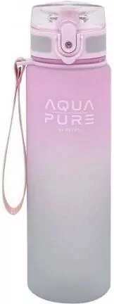 Bidon Aqua Pure pink/grey 600ml ASTRA - tantis.pl