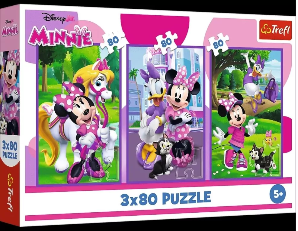 Puzzle 3x80 Minnie i przyjaciele TREFL - tantis.pl