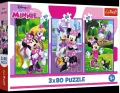 Puzzle 3x80 Minnie i przyjaciele TREFL - tantis.pl