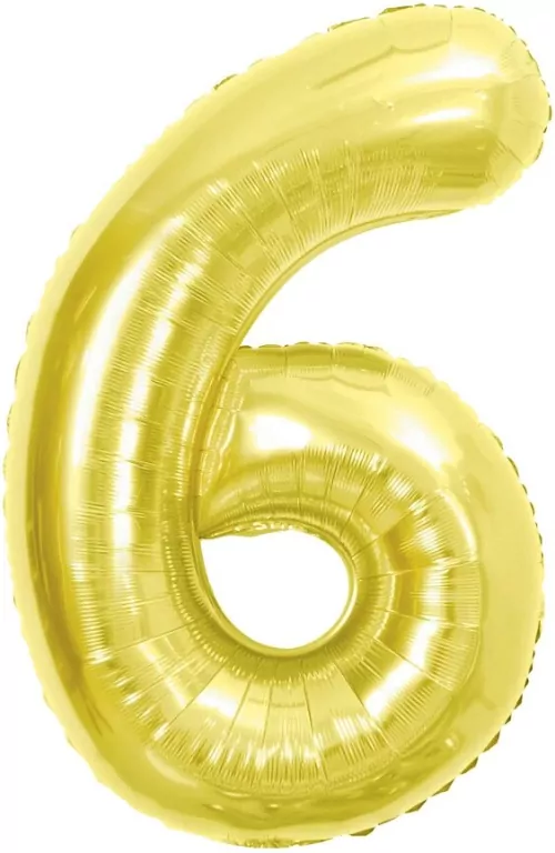 Balon foliowy B&C 6 Light gold 85cm - tantis.pl