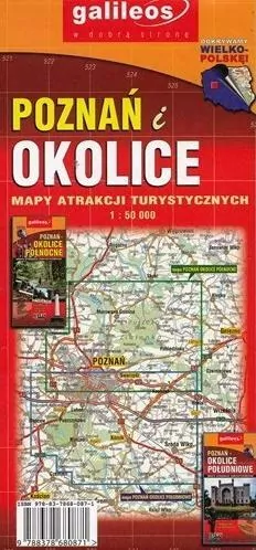 Mapa atrakcji tur. - Poznań i okolice pół.1:50 000 - tantis.pl