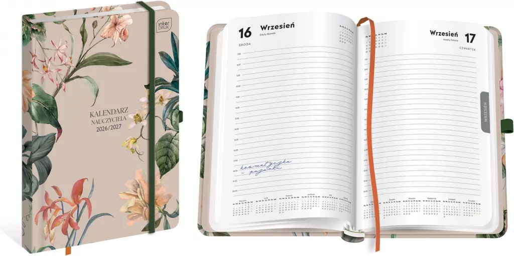Kalendarz nauczyciela 2026/27 B5 Orchids - tantis.pl