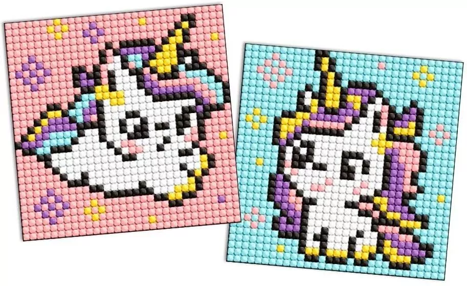 Diamentowa mozaika Kids magnes - Dwa jednorożce - tantis.pl