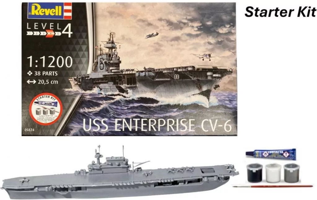 Revell Starter Kit - USS Enterprise CV-6 - tantis.pl