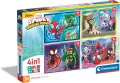 Clementoni. Puzzle 4w1. Super Kolor Spidey - tantis.pl