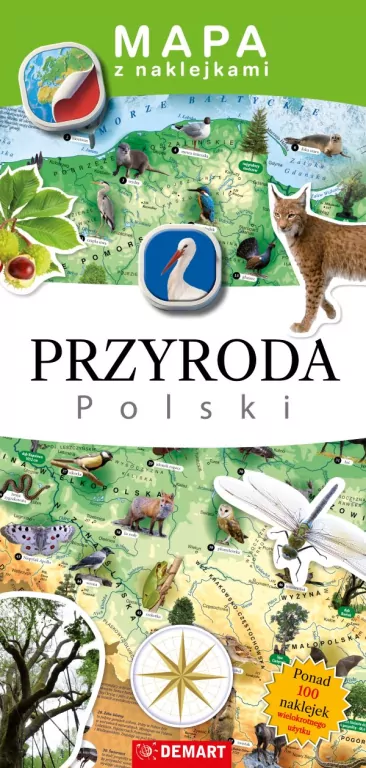 Mapa z naklejkami Przyroda Polski - tantis.pl