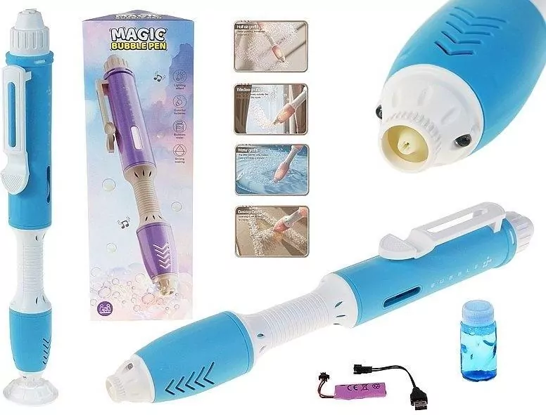 Magiczny długopis piszący bańkami mydlanymi 50ml - tantis.pl
