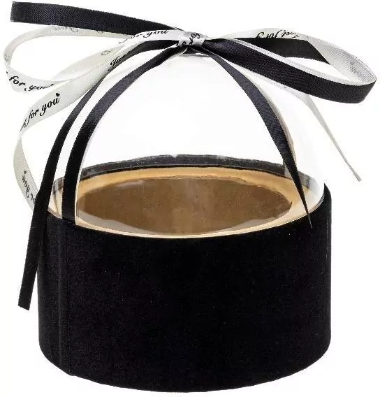 Pudełko Flower Box czarny ROZETTE - tantis.pl