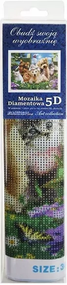 Mozaika diamentowa 5D - Psy i koty 40x30cm - tantis.pl