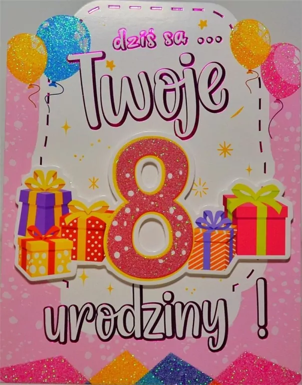Karnet okolicznościowy. Urodziny 8. YEKU - tantis.pl