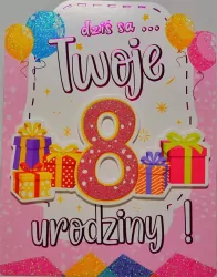 Karnet okolicznościowy. Urodziny 8. YEKU