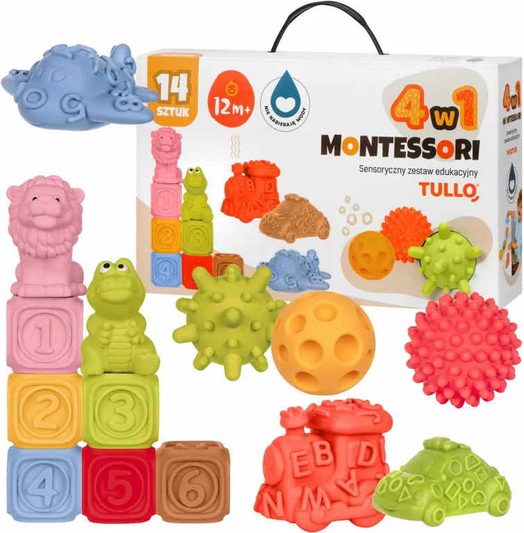 Klocki sensoryczne Zestaw Montessori - tantis.pl