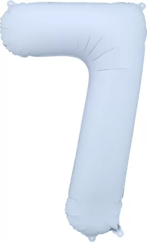 Balon foliowy cyfra 7 86cm mglisty niebieski - tantis.pl
