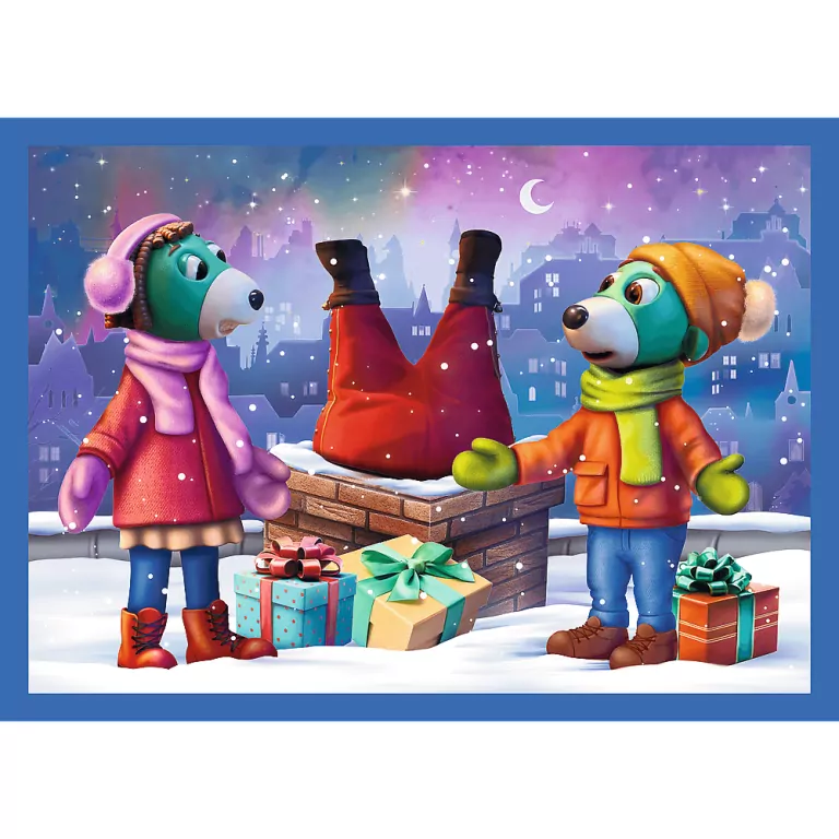 Puzzle 4w1 U Treflików pada śnieg TREFL - tantis.pl