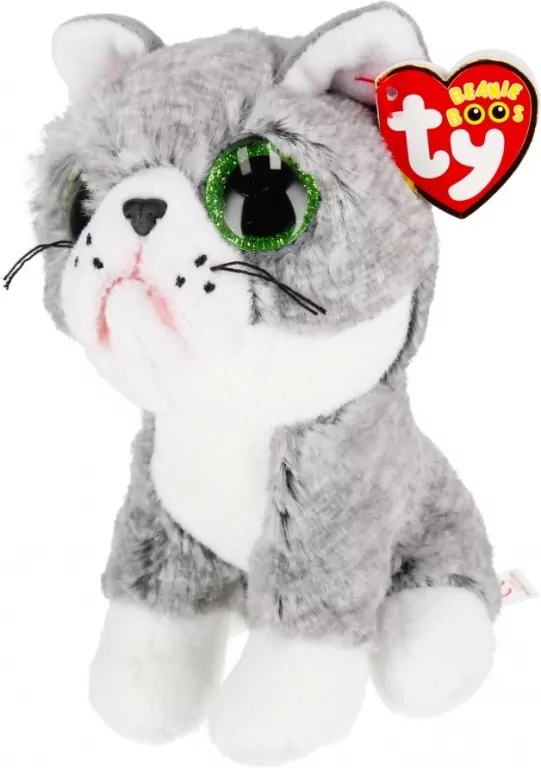 Beanie Boos Fergus - szary kot 15cm - tantis.pl