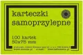 Karteczki samoprzylepne Fluo 50x75mm 100K zielone - tantis.pl