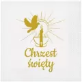 Serwetki Chrzest Święty świeca 33 x 33cm - tantis.pl