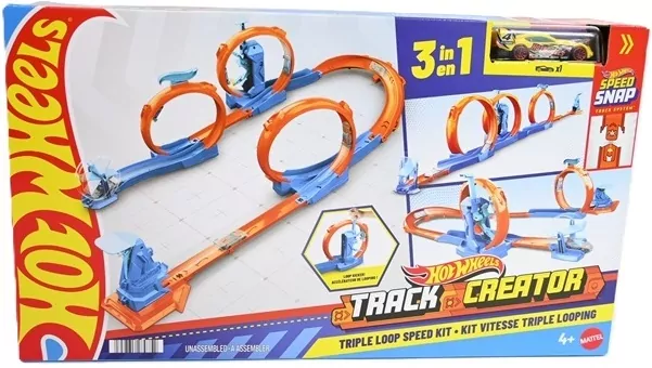 Hot Wheels Track Creator Tor Trzy Pętle - tantis.pl