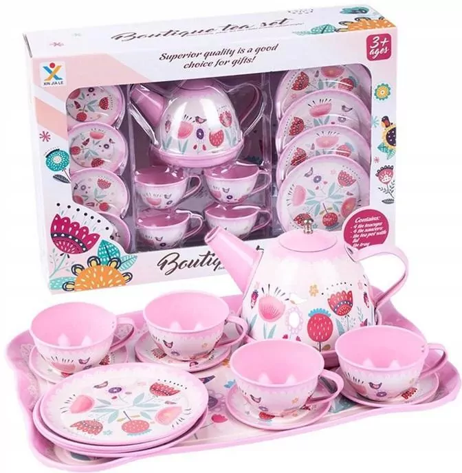 Metalowy zestaw do herbaty 13el - tantis.pl