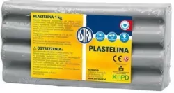 Plastelina Astra. 1 kg, popielata