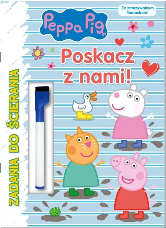 Peppa Pig. Poskacz z nami! Zadania do ścierania. Cz.5 - tantis.pl