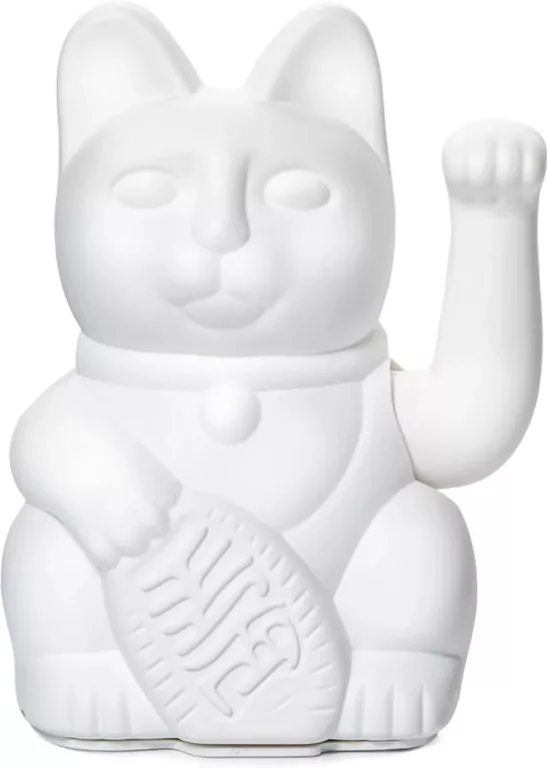 Kot szczęścia biały 15cm - tantis.pl
