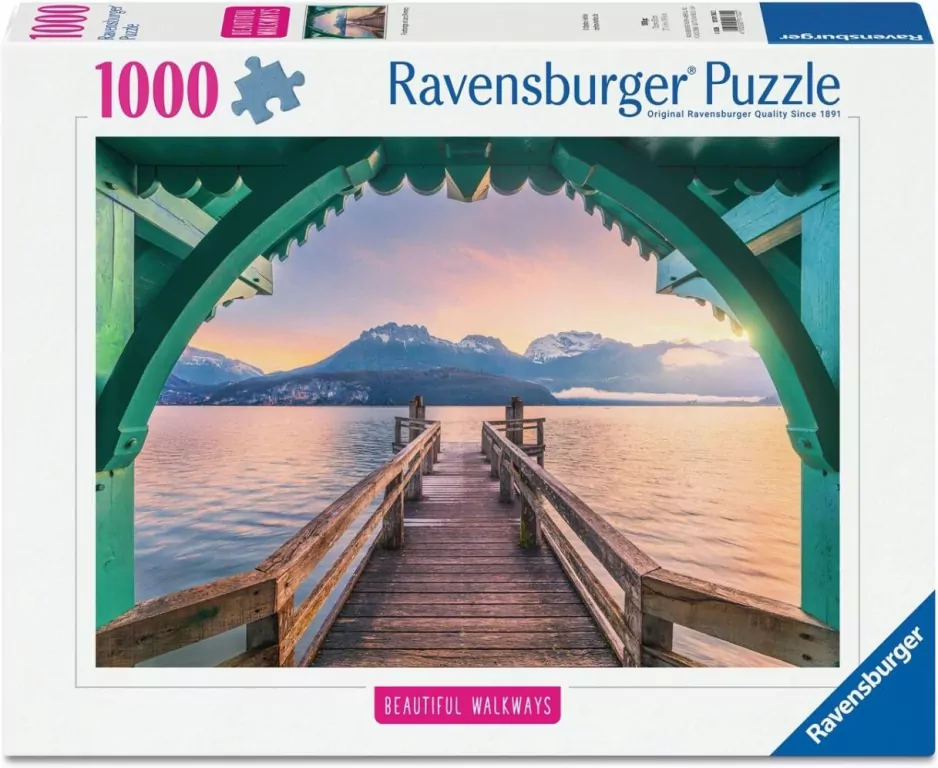 Puzzle 1000 Footbridge at Lac d'Annecy - tantis.pl