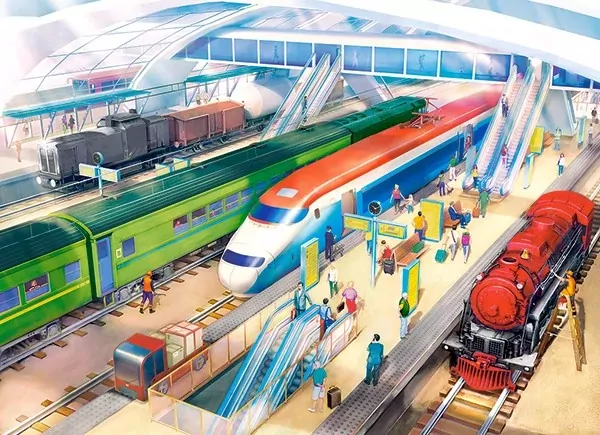 Puzzle 100 Train Station - tantis.pl