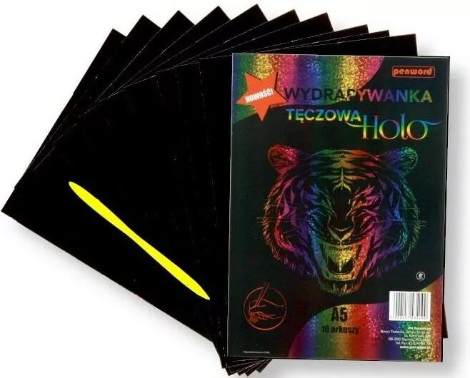 Wydrapywanka hologramowa A5 tęczowa - tantis.pl