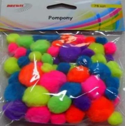 Pompony neonowe, 78 sztuk - tantis.pl