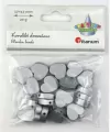 Koraliki drewniane serca płaskie srebrne 17x17mm - tantis.pl