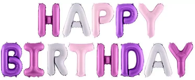 Balon foliowy Happy Birthday 340x35cm - tantis.pl