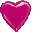 Balon foliowy metalik fuksja serce 43cm - tantis.pl