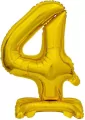 Balon foliowy B&C Cyfra stojaca "4" złota 38cm - tantis.pl