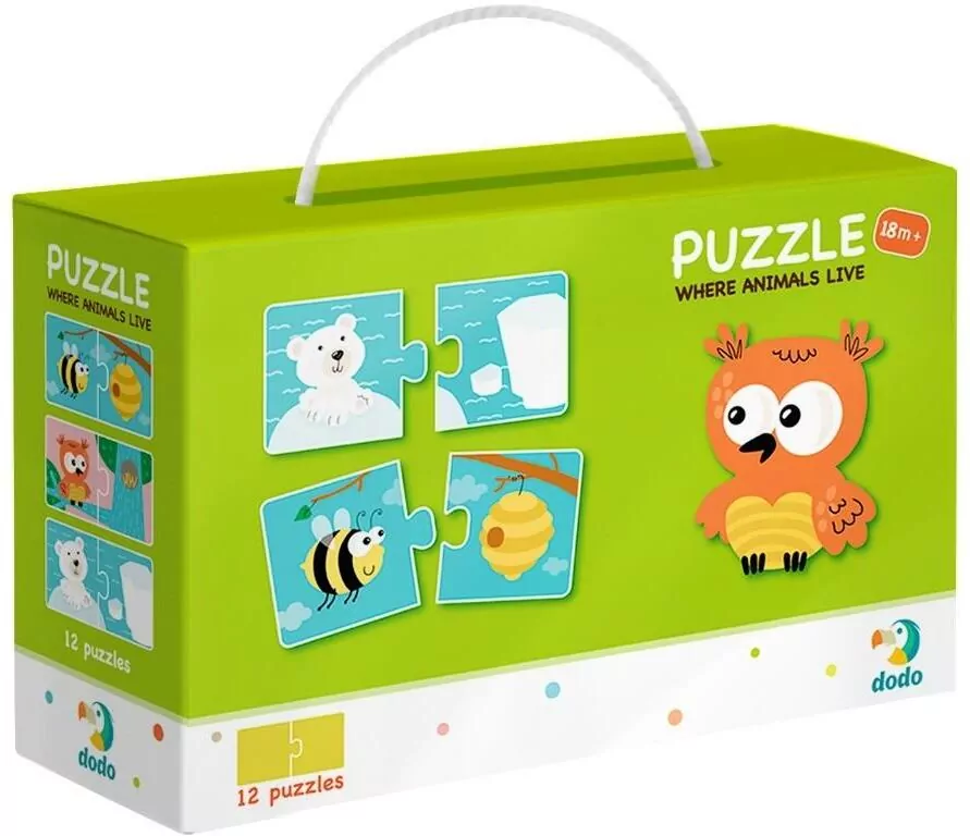 Puzzle Duo. Gdzie żyją zwierzęta? - tantis.pl