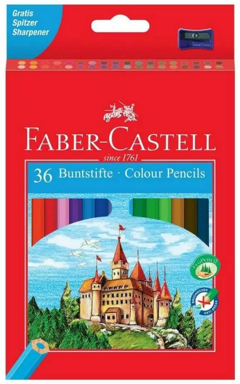 Kredki ołówkowe 36 kolorów. Faber Castel - tantis.pl
