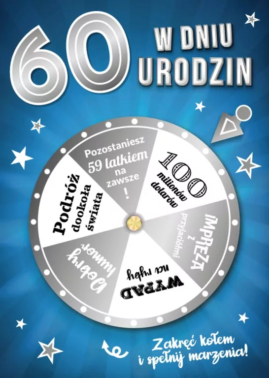 Karnet urodziny 60 B6 z kopertą - tantis.pl