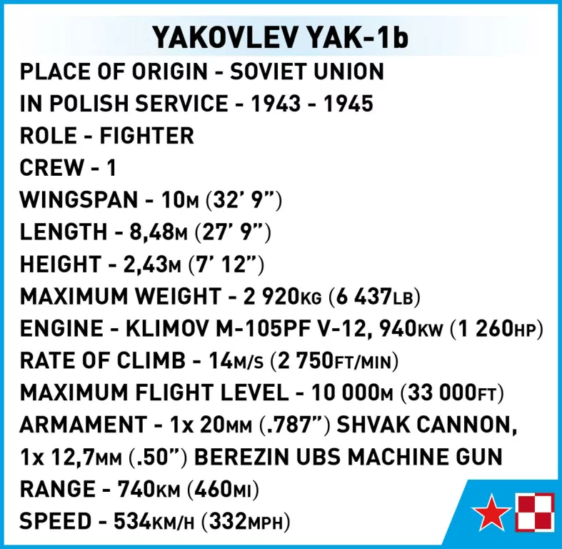 Cobi. Yakovlev Yak-1b - tantis.pl