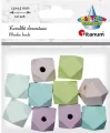 Koraliki drewniane. Kostki ścięte. Pastel - tantis.pl