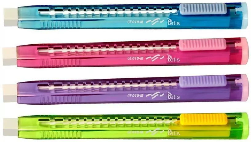 Gumka ołówkowa regulowana MIX (20szt.) GE010-M - tantis.pl