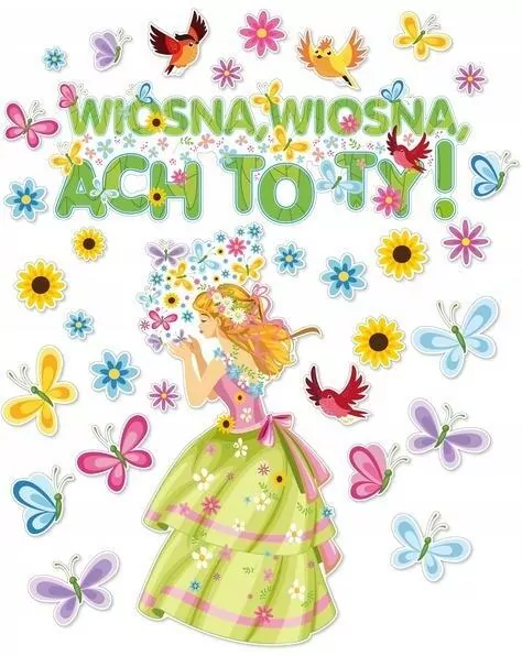 Dekoracje okienne - Pani Wiosna 32el - tantis.pl