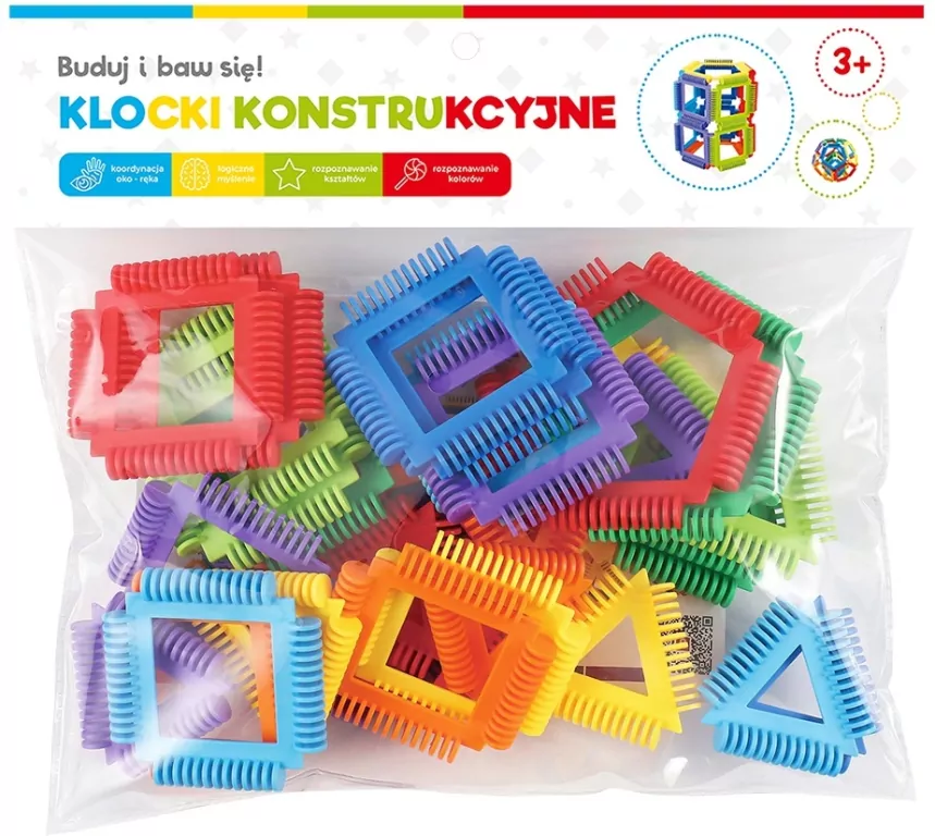 Klocki konstrukcyjne figury przestrzenne 32el - tantis.pl