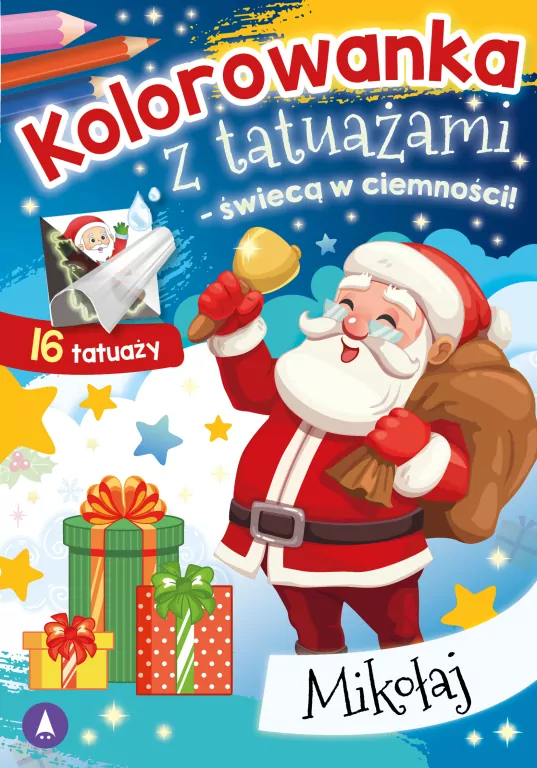 Kolorowanka z tatuażami Mikołaj - tantis.pl