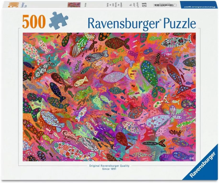 Puzzle 500 Fish in Fuchsia - tantis.pl