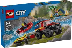 LEGO® City. Terenowy wóz strażacki z łodzią ratunkową 60412