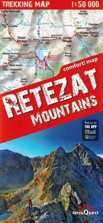Trekking map Retezat Mountains 1:50 000 - tantis.pl