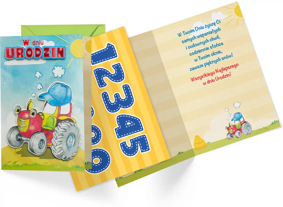 Karnet B6 Urodziny dziecięce (wymienne cyfry) - tantis.pl