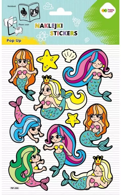 Naklejki 3D Pop Up Little Sirens 146x240 HAPPY - tantis.pl